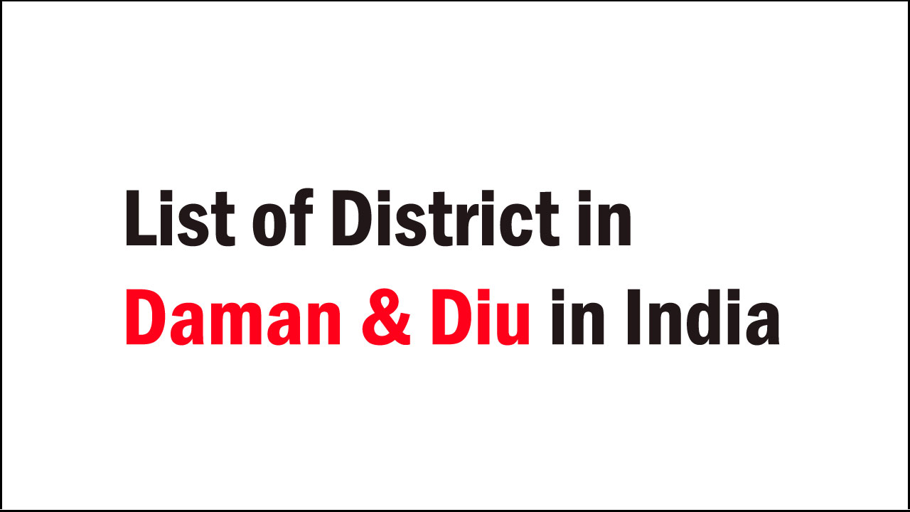 list of district in daman-diu
