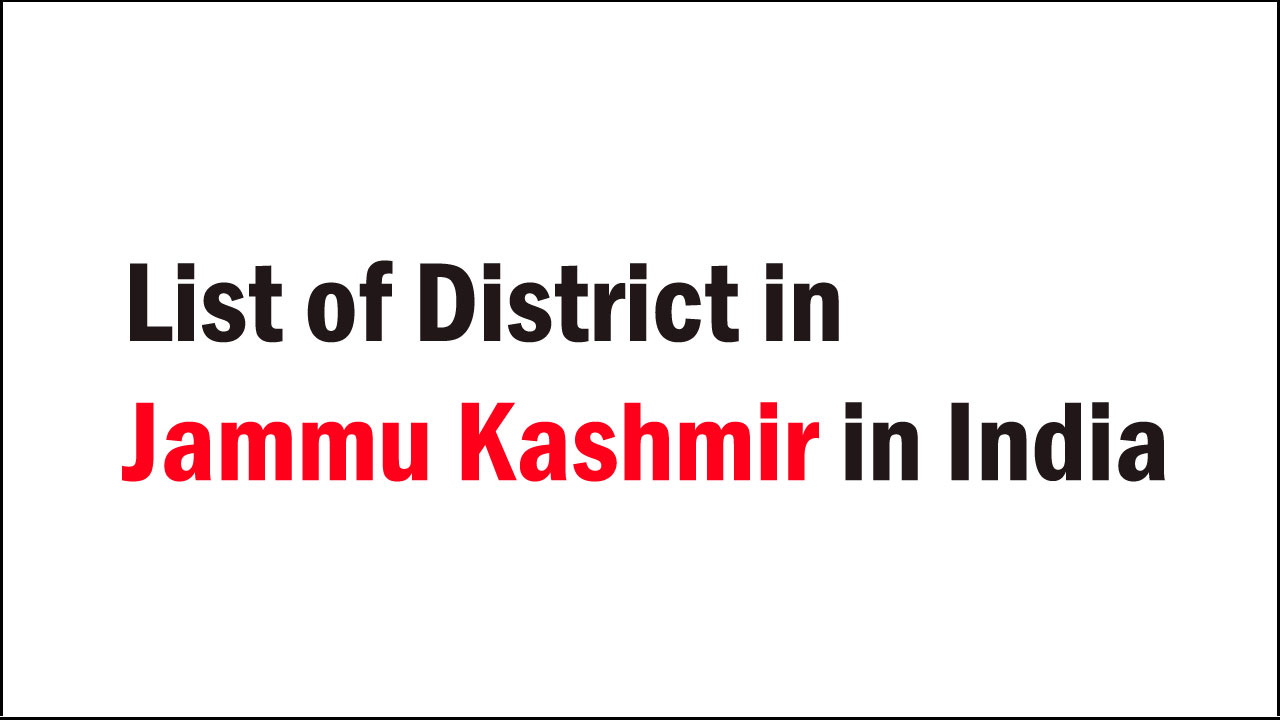 list of district in jammu-kashmir