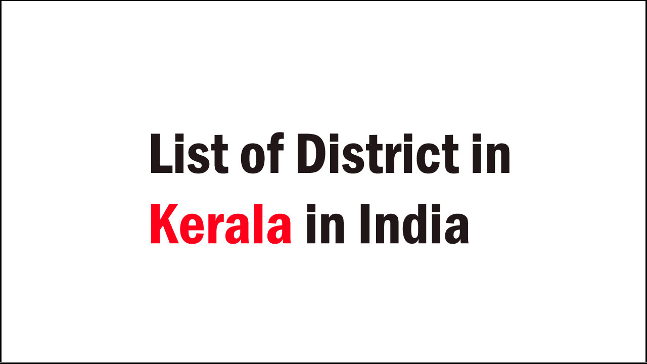 list of district in kerala
