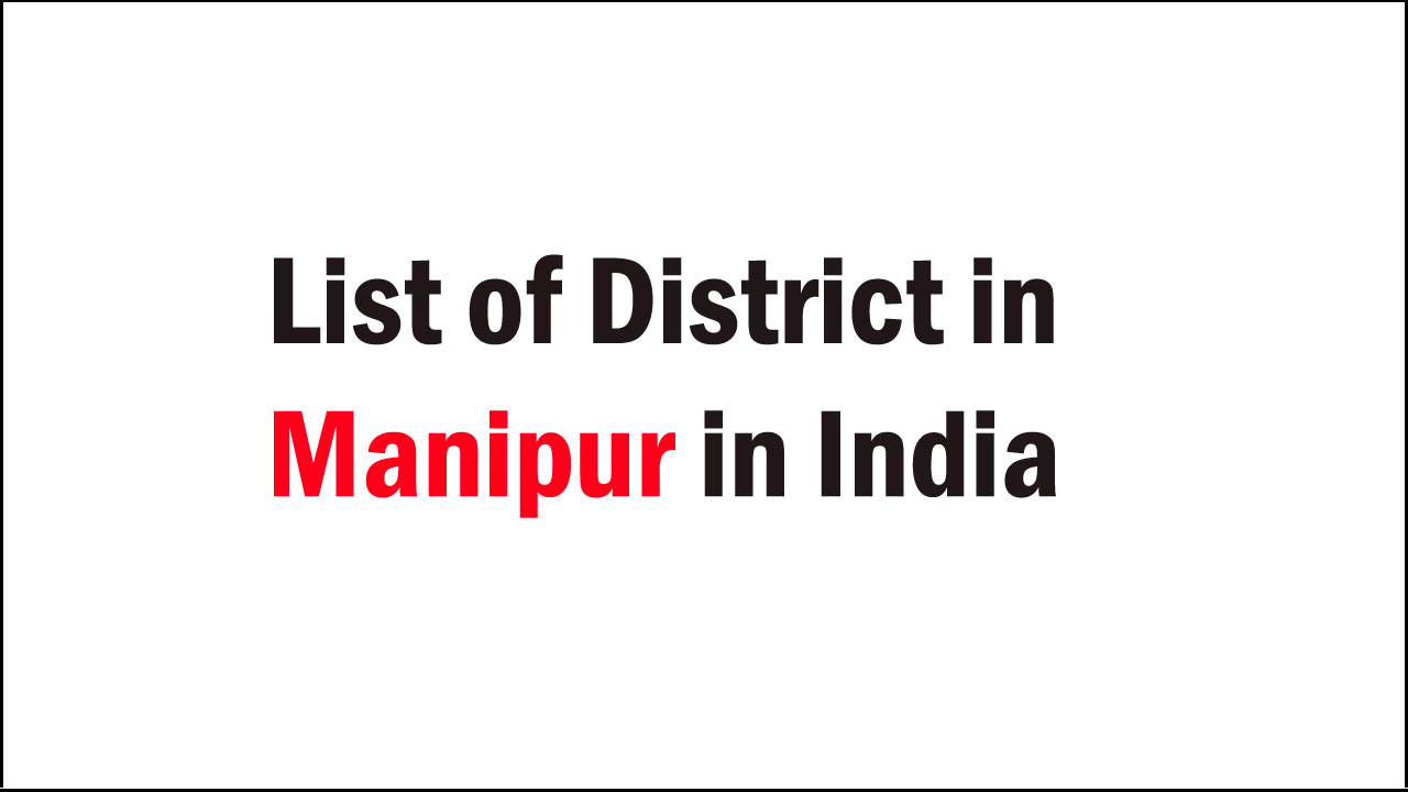 list of district in manipur