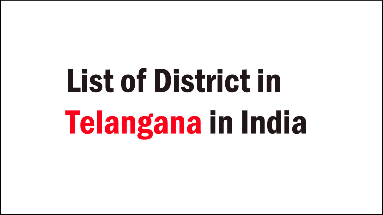 list of district in telangana