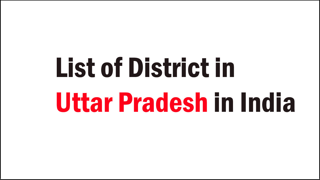 list of district in uttar-pradesh